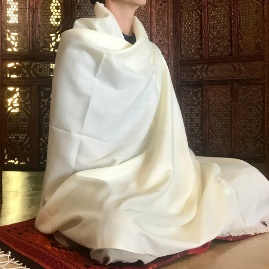 Image Title Kailash Merino Wool Meditation Shawl - Two Colors